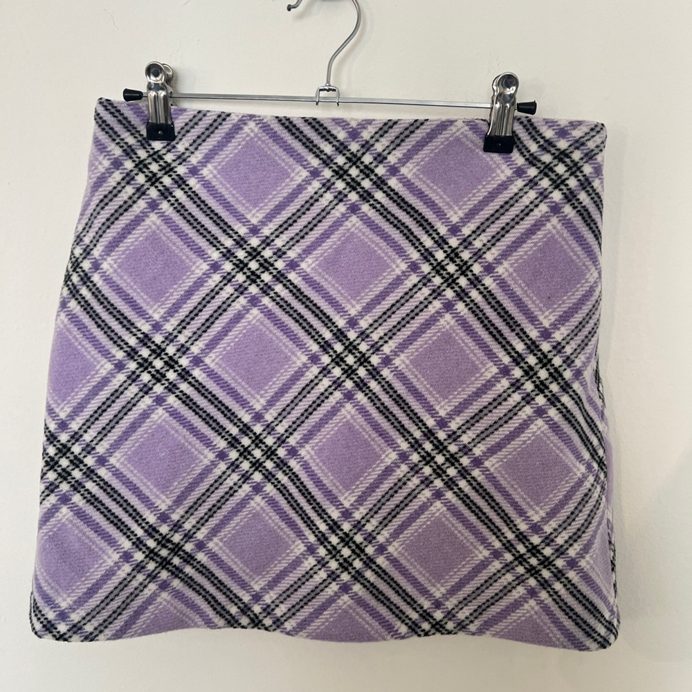 Lilac plaid A-Line Skirt